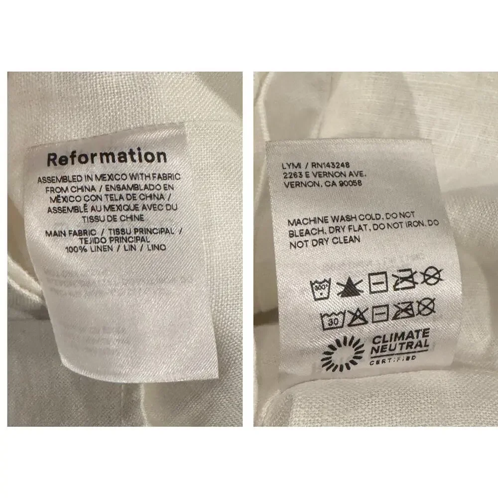 Reformation Khloe Linen Top Khloe Linen Top Size 2